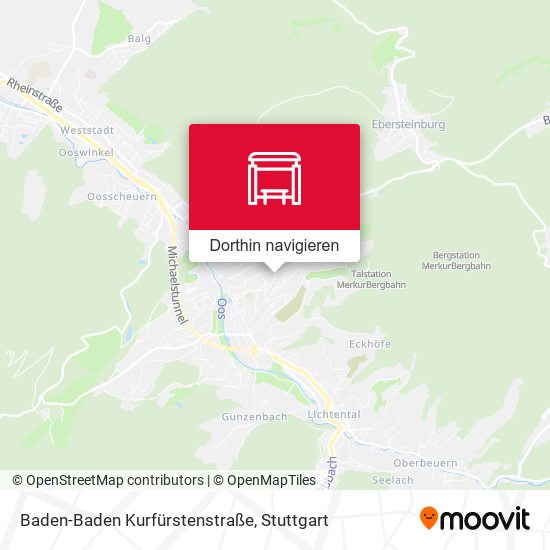 Baden-Baden Kurfürstenstraße Karte