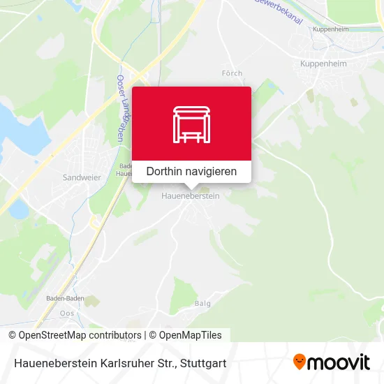 Haueneberstein Karlsruher Str. Karte