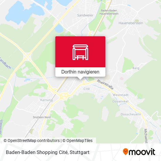 Baden-Baden Shopping Cité Karte