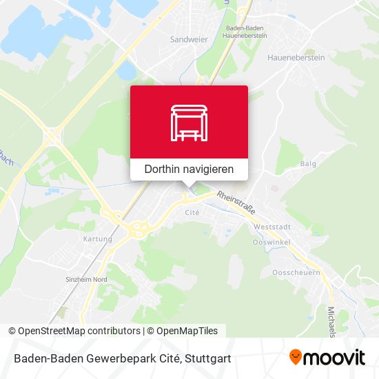 Baden-Baden Gewerbepark Cité Karte
