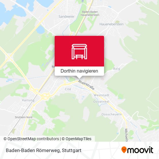 Baden-Baden Römerweg Karte