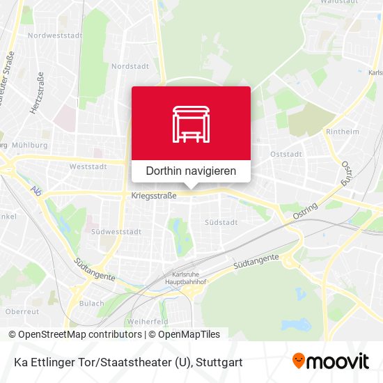Ka Ettlinger Tor / Staatstheater (U) Karte