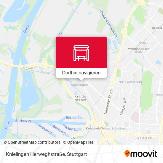 Knielingen Herweghstraße Karte
