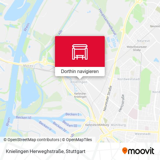 Knielingen Herweghstraße Karte