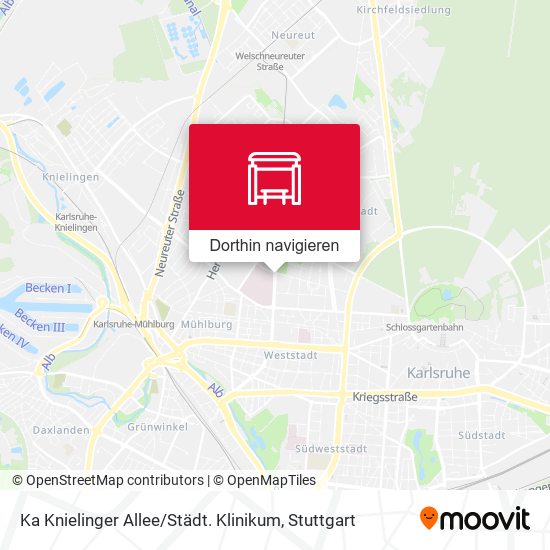 Ka Knielinger Allee / Städt. Klinikum Karte
