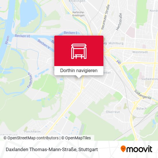 Daxlanden Thomas-Mann-Straße Karte