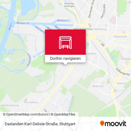Daxlanden Karl-Delisle-Straße Karte