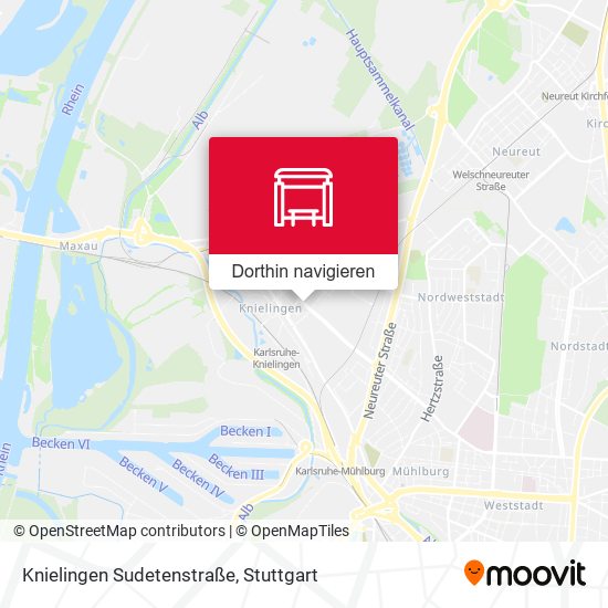 Knielingen Sudetenstraße Karte