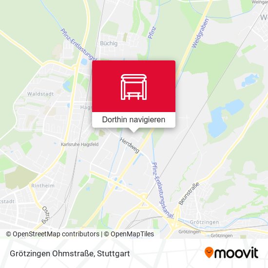 Grötzingen Ohmstraße Karte