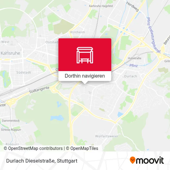 Durlach Dieselstraße Karte