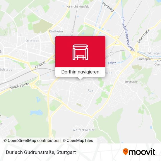 Durlach Gudrunstraße Karte