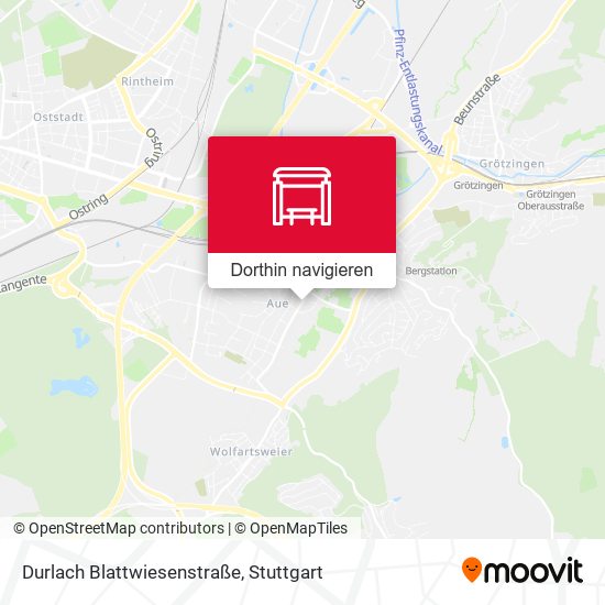 Durlach Blattwiesenstraße Karte