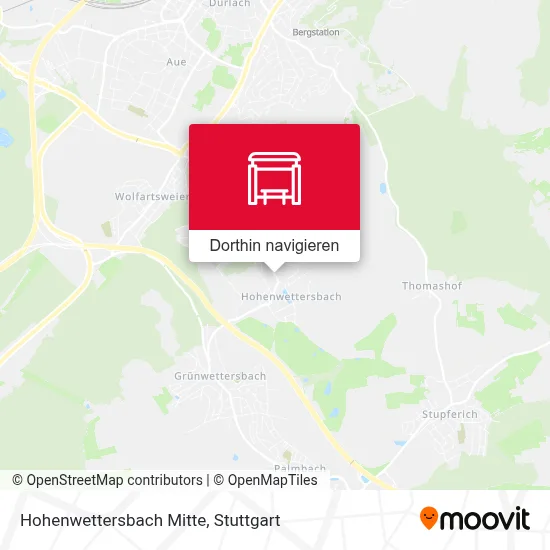 Hohenwettersbach Mitte Karte