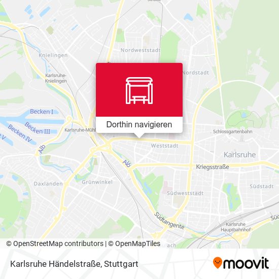Karlsruhe Händelstraße Karte