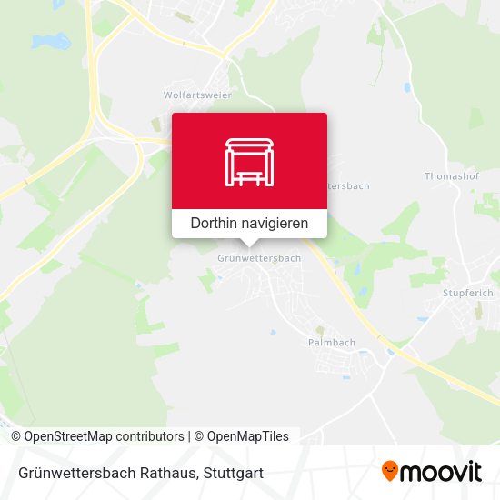 Grünwettersbach Rathaus Karte