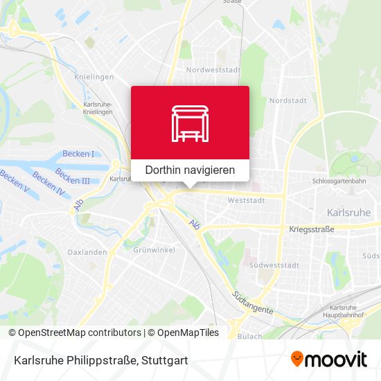 Karlsruhe Philippstraße Karte