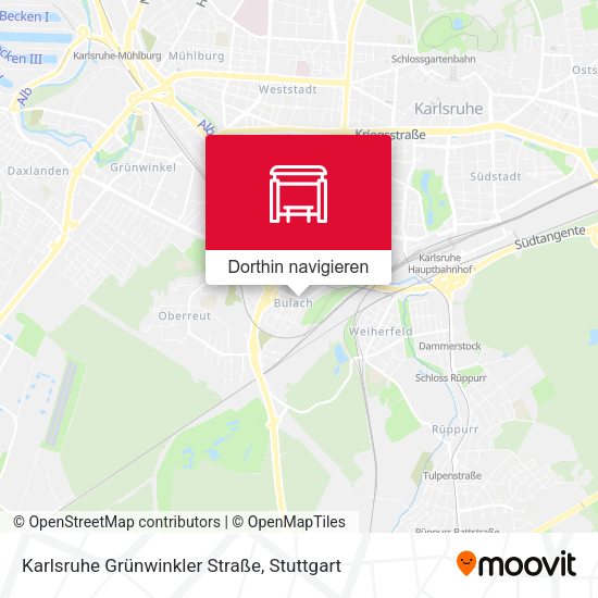 Karlsruhe Grünwinkler Straße Karte