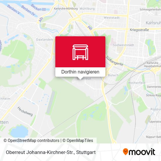 Oberreut Johanna-Kirchner-Str. Karte