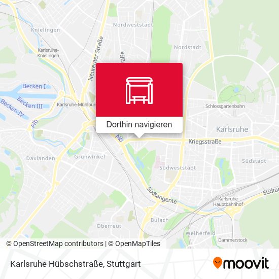 Karlsruhe Hübschstraße Karte