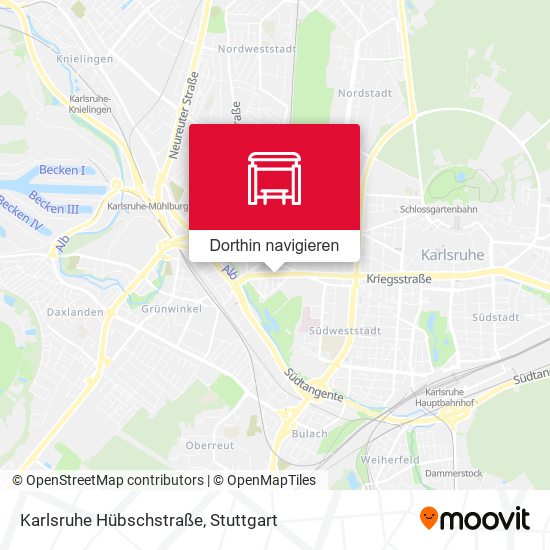 Karlsruhe Hübschstraße Karte