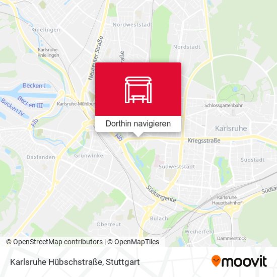 Karlsruhe Hübschstraße Karte