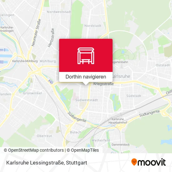 Karlsruhe Lessingstraße Karte