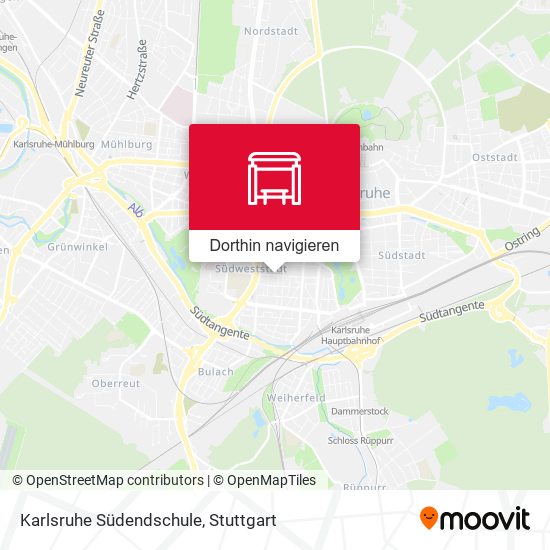 Karlsruhe Südendschule Karte