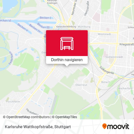 Karlsruhe Wattkopfstraße Karte
