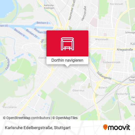 Karlsruhe Edelbergstraße Karte