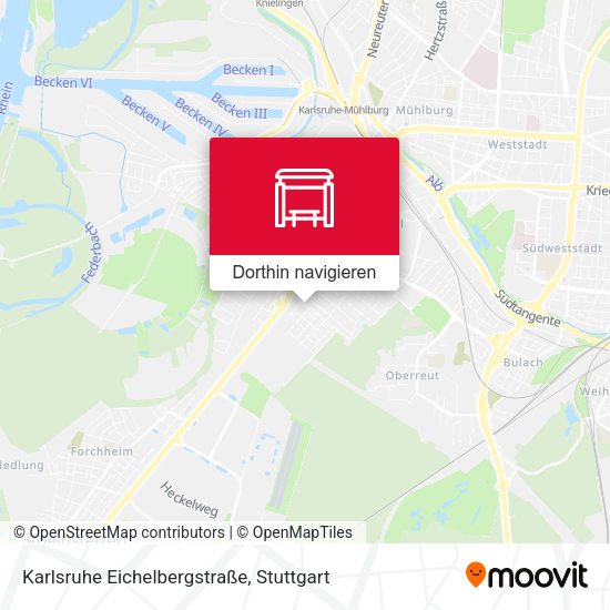Karlsruhe Eichelbergstraße Karte