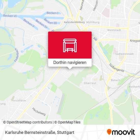 Karlsruhe Bernsteinstraße Karte