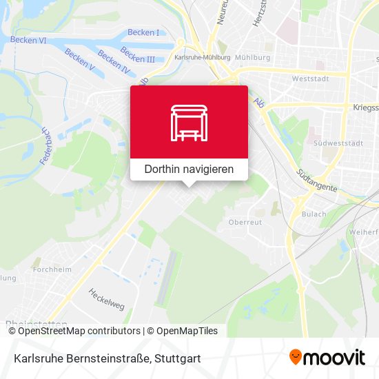 Karlsruhe Bernsteinstraße Karte