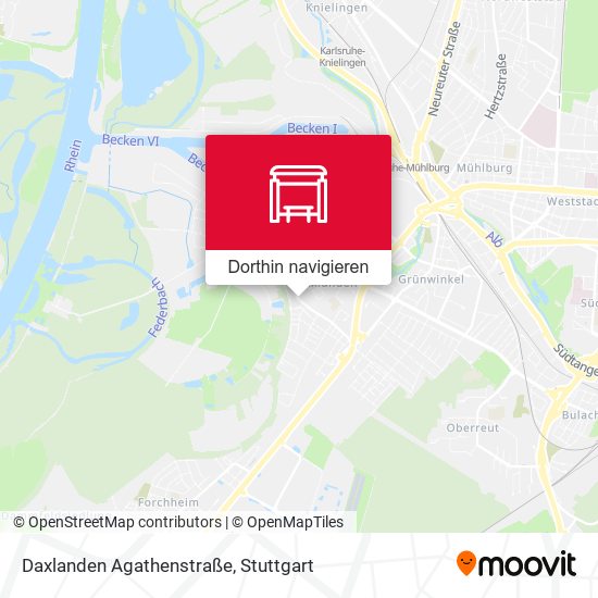 Daxlanden Agathenstraße Karte