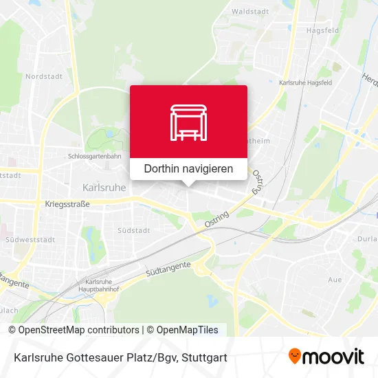 Karlsruhe Gottesauer Platz/Bgv Karte