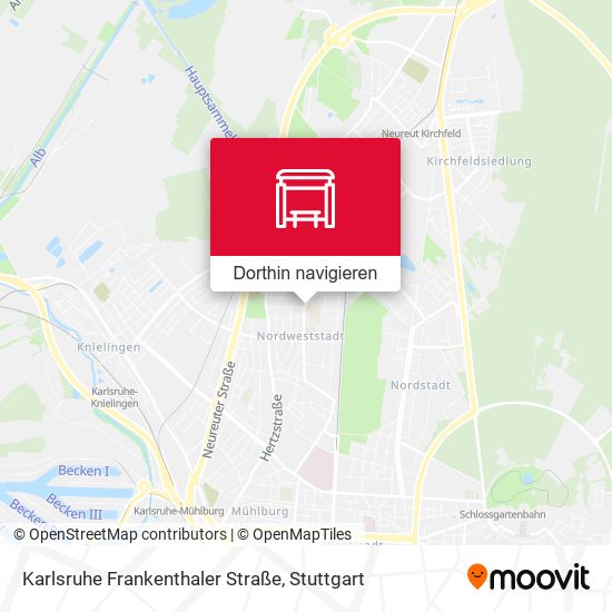 Karlsruhe Frankenthaler Straße Karte