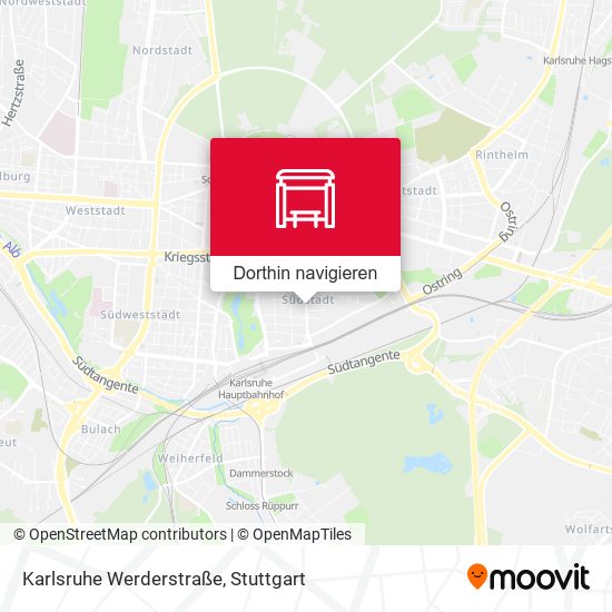 Karlsruhe Werderstraße Karte