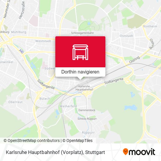 Karlsruhe Hauptbahnhof (Vorplatz) Karte