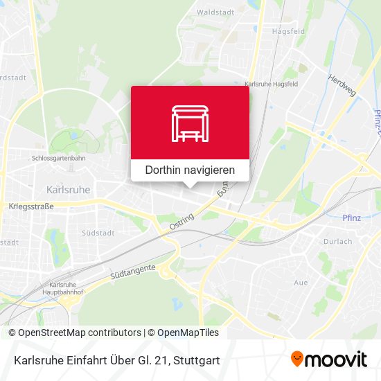 Karlsruhe Einfahrt Über Gl. 21 Karte