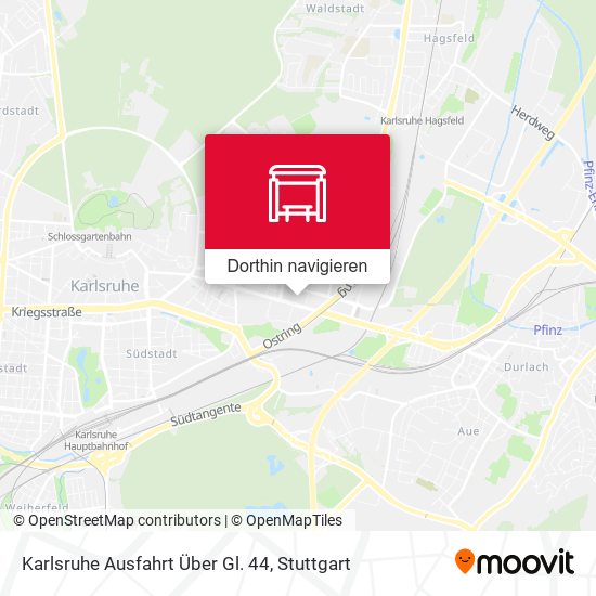 Karlsruhe Ausfahrt Über Gl. 44 Karte