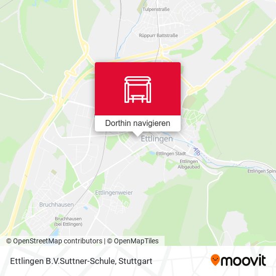 Ettlingen B.V.Suttner-Schule Karte