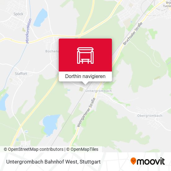 Untergrombach Bahnhof West Karte