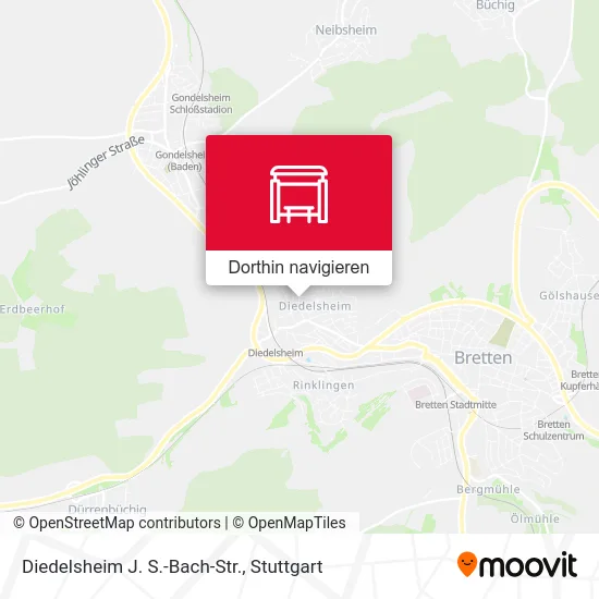 Diedelsheim J. S.-Bach-Str. Karte