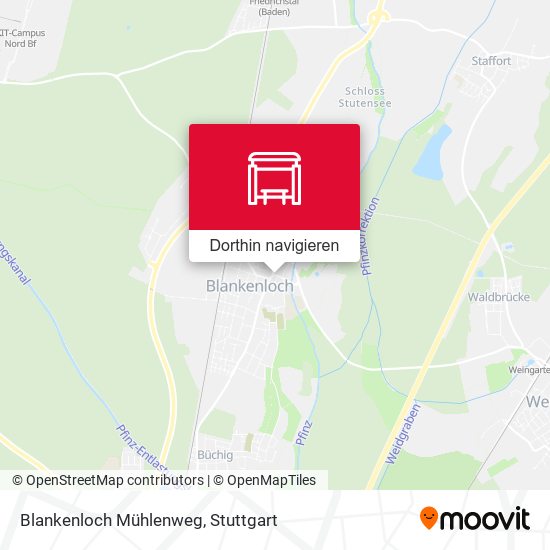 Blankenloch Mühlenweg Karte