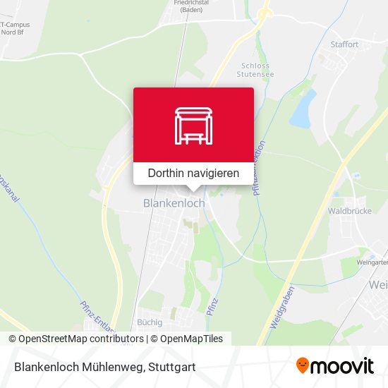 Blankenloch Mühlenweg Karte