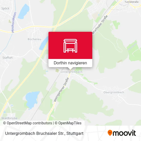 Untergrombach Bruchsaler Str. Karte