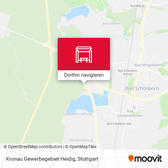 Kronau Gewerbegebiet Heidig Karte