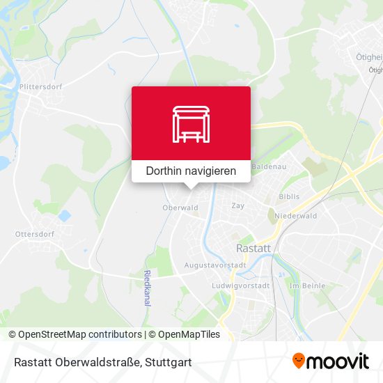 Rastatt Oberwaldstraße Karte