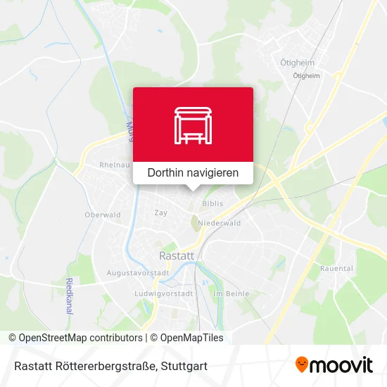 Rastatt Röttererbergstraße Karte