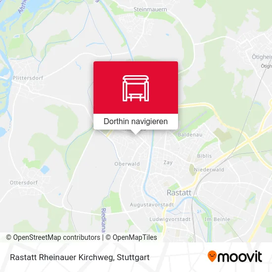Rastatt Rheinauer Kirchweg Karte