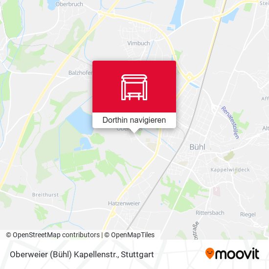 Oberweier (Bühl) Kapellenstr. Karte